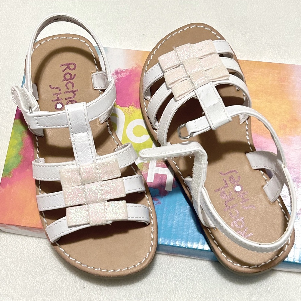 White Sandals, Rachel Shoes Little Girl Size 11M